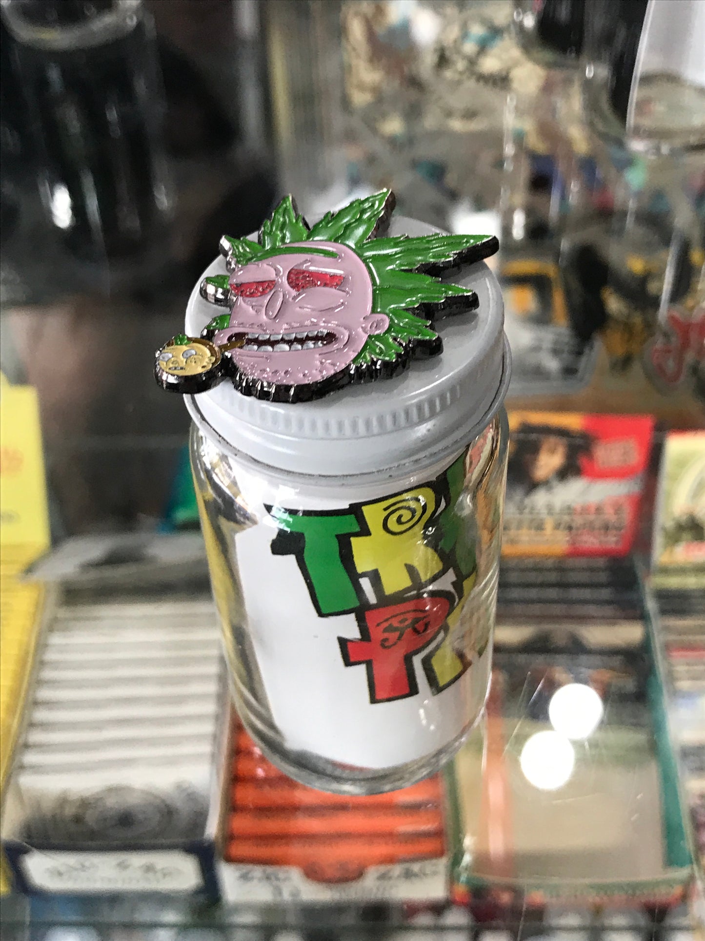 Rick Smoking a Morty Nug Jar