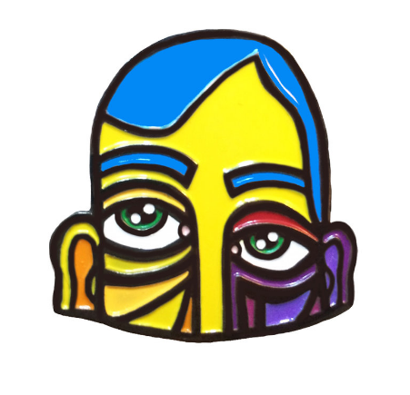 Peeking Face Pin