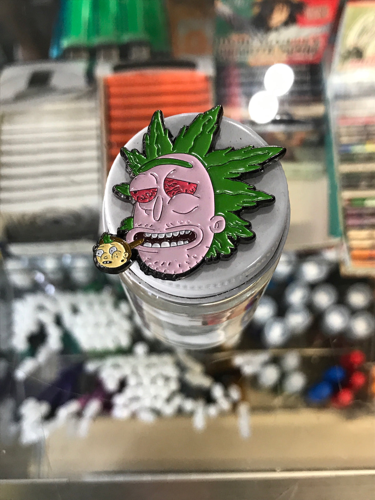 Rick Smoking a Morty Nug Jar